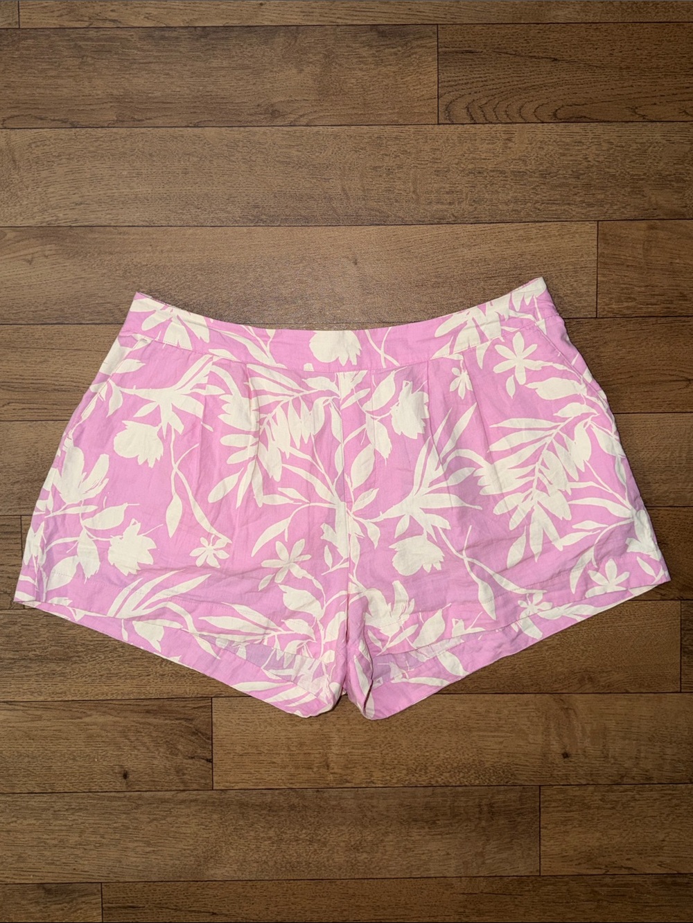 Pact Size XXL Canopy Short Printed Organic Cotton / Linen Blend Plus Size Earthy